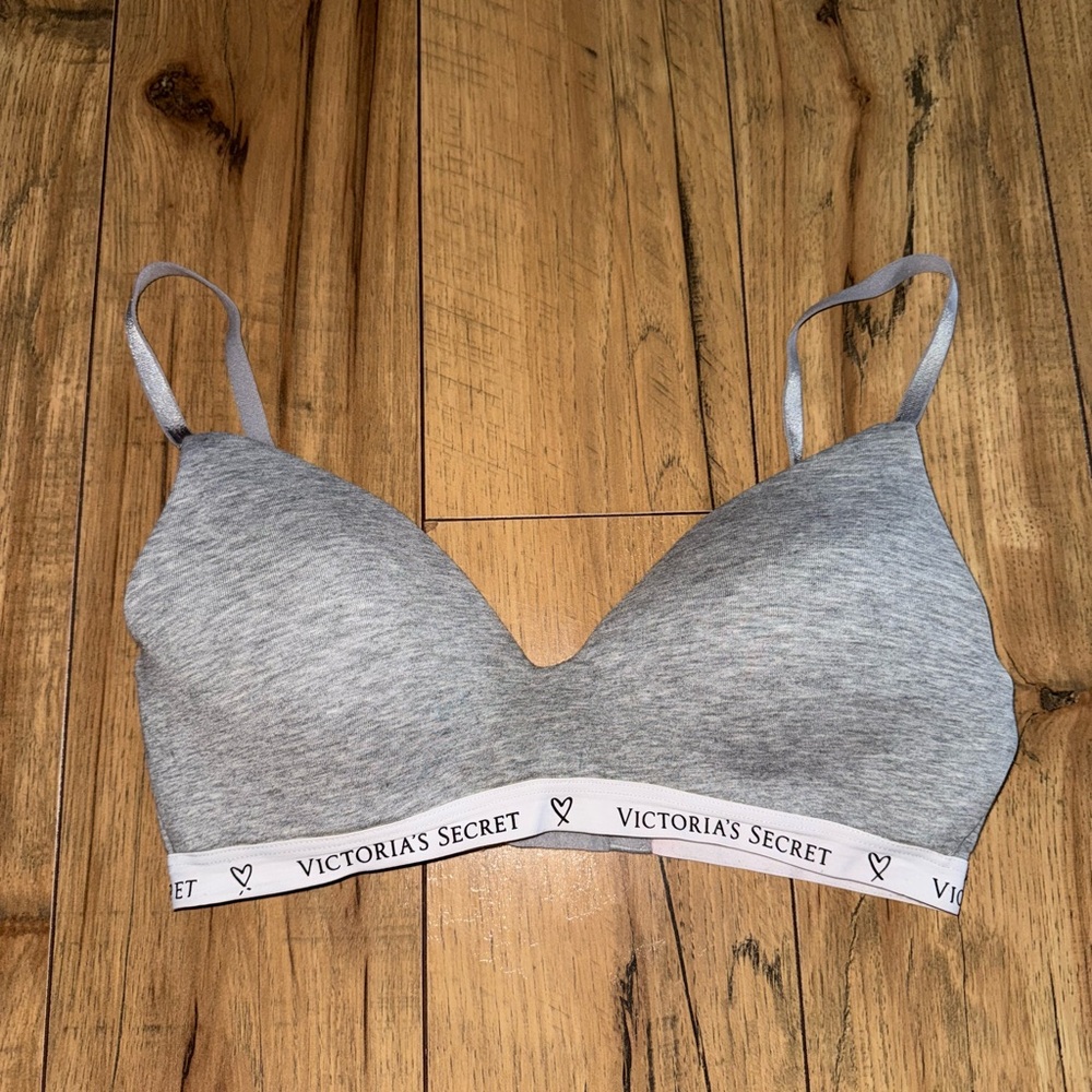 Gray Victoria’s Secret bra